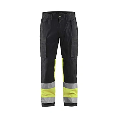 Afbeelding van Blaklader 1551 Reflecterende Werkbroek Stretch Zwart/Geel