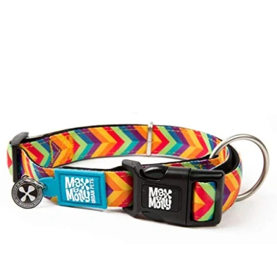 Afbeelding van Max &amp; Molly Gotcha! Hondenhalsband, Smart ID, gevoerde neopreen halsband met design voor middelgrote honden, waterdicht, comfortabel, verstelbaar, Summertime, M