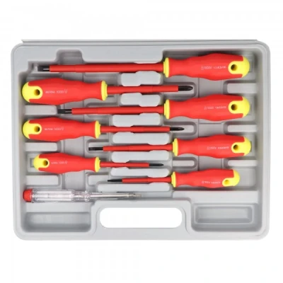 Afbeelding van VDE schroevendraaierset Fixpoint 8 delig (VDE, Plat, Kruiskop, Fase tester, Opbergkoffer)