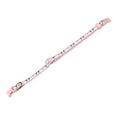 Afbeelding van Nobby halsband geruit roze 20 35 x 1 cm st