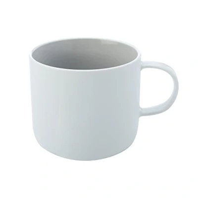 Afbeelding van Maxwell &amp; Williams Tint Becher, Tasse, Kaffeebecher, Trinkbecher, Porzellan, Weiß/Hellgrau, 450 ml, DI0007