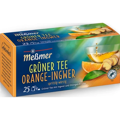 Afbeelding van Messmer Gruner Tee Orange Ingwer 25x 1.75gr (12 Stuks)