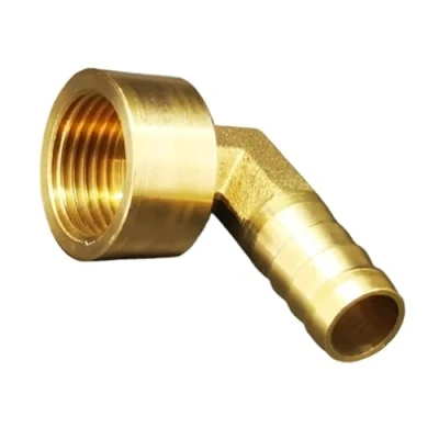 Afbeelding van AQXYUULL 1/4 &quot;3/8&quot; 1/2 &quot;Vrouwelijk Naar 6 8 10 12 14 16mm Slangpilaar Staart Elleboog 90 graden Messing Adapter Koppeling Connector Water Gas Olie(10mm Barb,3/8&quot;)