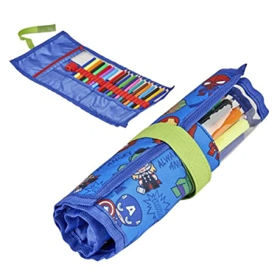 Afbeelding van Schooletui met Accessoires The Avengers Blauw (22 pcs)