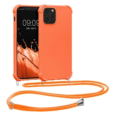 Afbeelding van kwmobile telefoonhoesje compatibel met Apple iPhone 12 / Pro hoesje Case koord In fruitig oranje