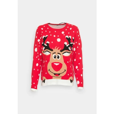 Afbeelding van JDY Lucia Jacquard Trui, Dames, Maat: XS, True red
