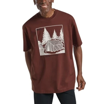 Afbeelding van Jack Wolfskin Tshirt print, Heren, Maat: Large, Tent dark rust