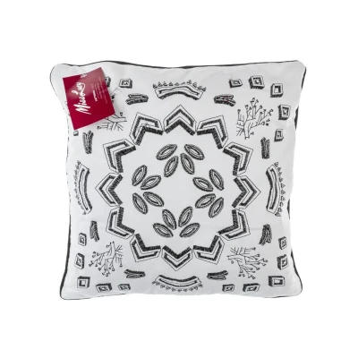 Afbeelding van Miss Lucy Rosete kussenhoes 41 x cm wit/zwart