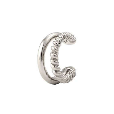 Afbeelding van Elli CUFF Twist LOOK Oorbellen, Dames, Maat: One Size, Silber