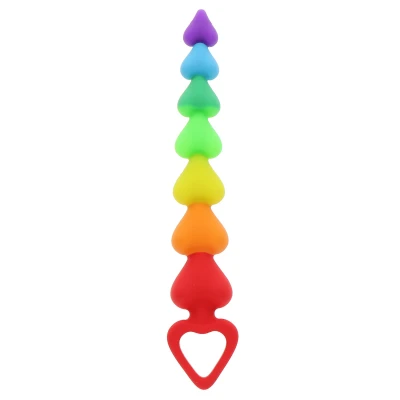 Afbeelding van Analbeads Rainbow Heart Beads