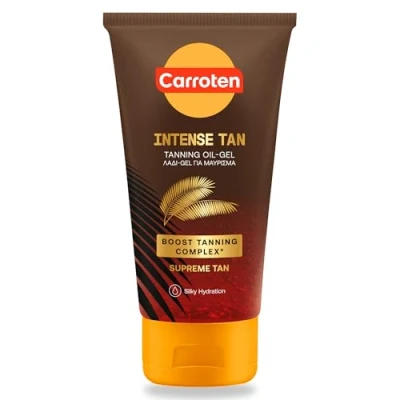 Afbeelding van Carroten Tanning Oil Gel Intensive 150 ml Bruiningsversneller met Kokosolie en Vitamine A &amp; E voor Maximale Bruining