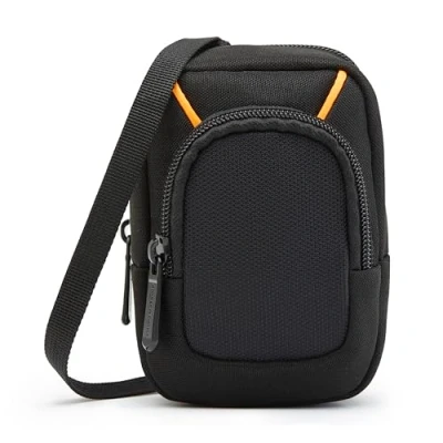 Afbeelding van Amazon Basics Hoes voor compacte camera&#039;s, groot, binnenafmetingen 13 x 8 2 cm, zwart, effen kleur