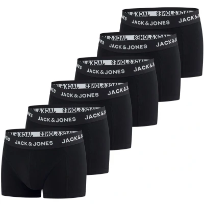 Afbeelding van JACK &amp; JONES Boxershorts voor heren, set van 6 basic boxershorts, stretch onderbroeken, ondergoed, retroshorts, set, katoen, zwart, rood, groen, blauw, grijs, S, M, L, XL, XXL, 3XL, 4XL, 5XL, 6XL, 7XL