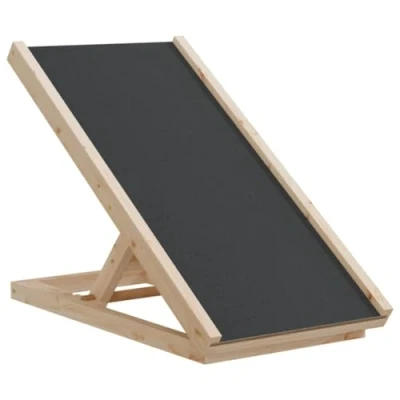 Afbeelding van vidaXL Hondenloopplank 70x35 cm massief vurenhout grijs