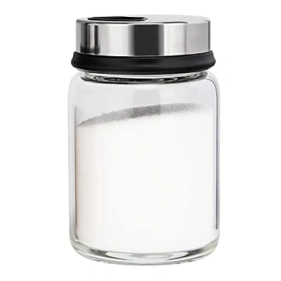 Afbeelding van aiface kruidenpotjes met draaideksel, van borosilicaatglas, 150 ml, kruidenstrooier 4 soorten kruidengaten voor specerijen of kruiden in de keuken barbecueën open lucht