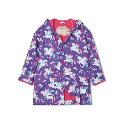 Afbeelding van Hatley Regenjas met print voor meisjes, Regenboog Gevleugelde Eenhoorns, 12 jaar