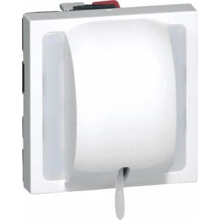 Afbeelding van Legrand trekschakelaar mosaic wissel 10a 230v 2mod met steekklemmen wit 077014