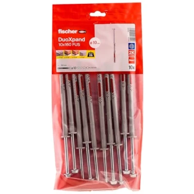 Afbeelding van 10 st constructieplug DuoXpand x 160 mm FUS zeskant kop