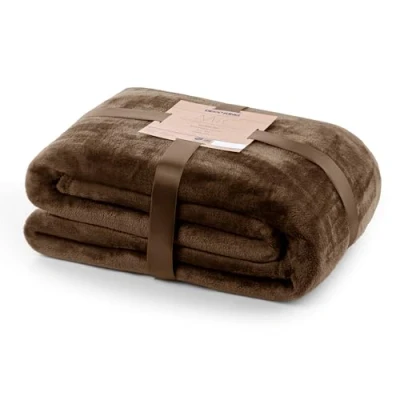 Afbeelding van DecoKing Mic Knuffeldeken 220 x 240 cm chocoladebruin microvezel sprei fleece zacht knuffelig