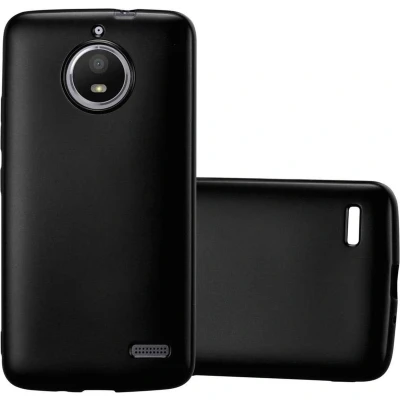 Afbeelding van Cadorabo Hoesje geschikt voor Motorola MOTO E4 in METALLIC ZWART Beschermhoes gemaakt van flexibel TPU silicone Case Cover