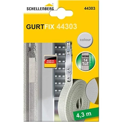 Afbeelding van Schellenberg 44303 band fix reparatieset Vervang uw rolluik zonder de rolluikkast te moeten openen, 14 mm breed, beige