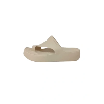 Afbeelding van Crocs dames Getaway Platform Toe Loop Sandaal, Zandsteen, 41/42 EU