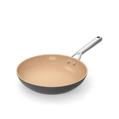 Afbeelding van Ninja Extended Life 26cm keramische braadpan, pan met antiaanbaklaag (zonder PFA&#039;s, PFOA&#039;s, lood of cadmium), geschikt voor inductie, roestvrijstalen handgreep, ovenvast tot 285 C, terracotta &amp;