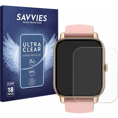 Afbeelding van Savvies Screenprotector voor Sross Smartwatch 1.83&quot; Folie Beschermfolie transparant (18 Stuks)