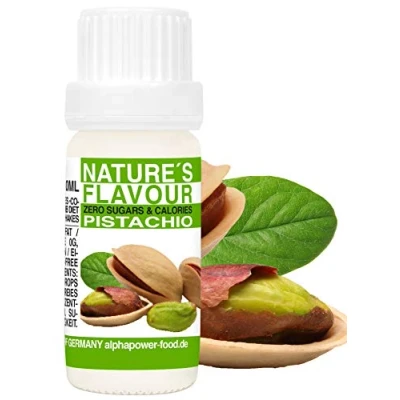 Afbeelding van ALPHAPOWER FOOD Flavour Drops Pistachio Flavdrops I Natural Flave Baksmaak &amp; Voedselsmaak, Suikervrij als vloeibaar concentraat