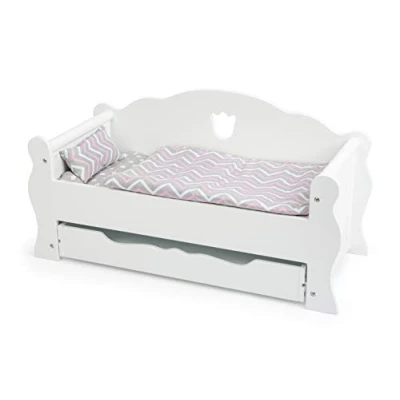 Afbeelding van Small Foot Houten Poppenbed met Lade en Beddengoed, 4dlg.