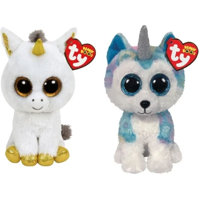 Afbeelding van Ty Knuffel Beanie Boo&quot;;s Pegasus Unicorn &amp; Helena Husky