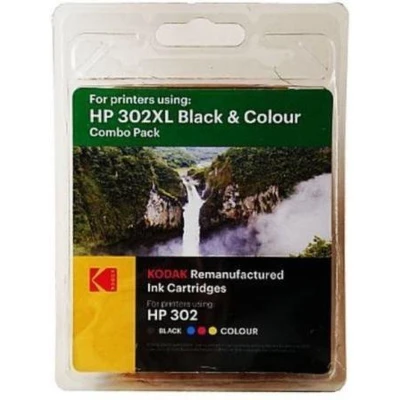 Afbeelding van Kodak HP 302XL F6U67/68AE inkt Zwart+Kleur rebuilt 2 pack
