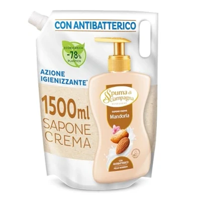 Afbeelding van Spuma Di Sciampagna Decoratieve handzeep vloeibare zeep amandelmelk en sheaboter 1500 ml