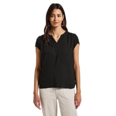 Afbeelding van Street One Tshirt basic, Dames, Maat: 36, Schwarz