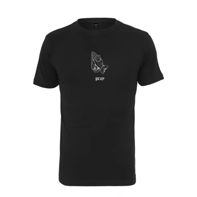 Afbeelding van Mister Tee PRAY Tshirt print, Heren, Maat: XL, Black