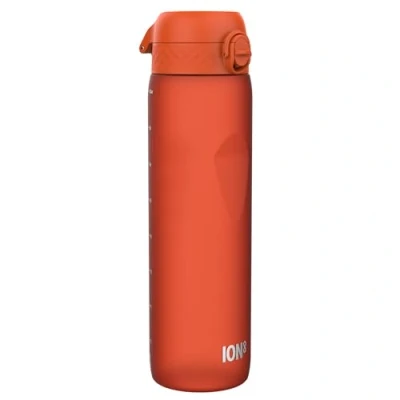Afbeelding van ION8 1 Liter Waterfles, Lekvrij, Flip top Deksel, Draaghandvat, Snelle Vloeistofstroom, Vaatwasmachinebestendig, BPA vrij, Gevormde Grip, Ideaal voor Sport en Gym, Koolstofneutraal, 32 oz, Oranje