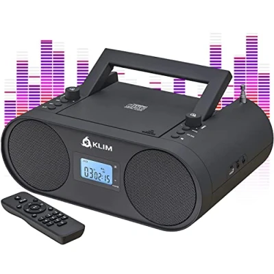 Afbeelding van KLIM Boombox B4 Radio mit CD Player + 2023 Release AM/FM Radio, MP3, Bluetooth, AUX, USB,