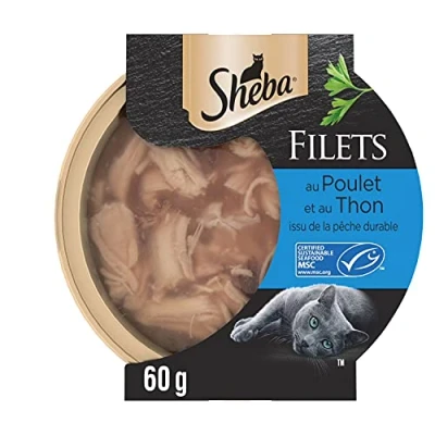 Afbeelding van SHEBA Les DOMES DE 32 x 60 g MSC Chicken en Tonijnfilets