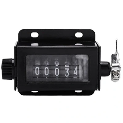 Afbeelding van Kunststof 5 Digit Tally teller, walfront hand mechanische klicker Lap Tracker Handmatige Clicker met metalen vingerring Hoop houder