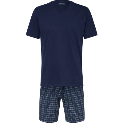 Afbeelding van Pyjama Schiesser Men 159636 Blue Maat 48