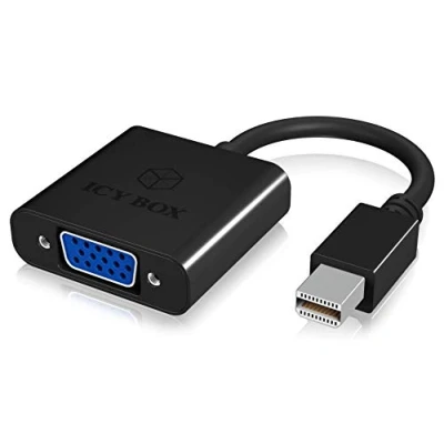 Afbeelding van ICY BOX IB AC539 Mini DisplayPort (Mini DP) naar VGA adapter, Full HD (1920x1080/60Hz), zwart