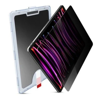Afbeelding van MOBDIK Privacy Screen Protector Compatibel met iPad Pro 11 Inch (2022 &amp; 2021 2020 2018) Air 5e/4e generatie 2020), Anti Spy, 9H Gehard Glas, EZ Kit 1 Pack