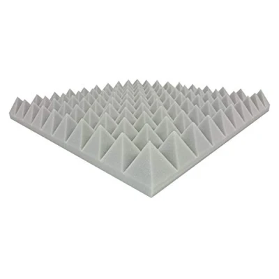 Afbeelding van Piramideschuim, type 50 x 6 cm, lichtgrijs, akoestisch schuim, geluidsisolatiematten voor effectieve akoestische isolatie