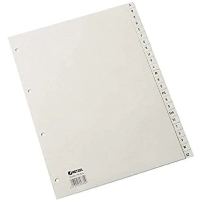 Afbeelding van Rexel Tabbladen A Z van PP voor A4, 1 stuks, grijs 24 Blatt