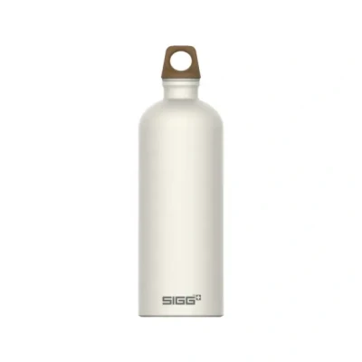 Afbeelding van SIGG Aluminium waterfles Traveller MyPlanet White Klimaatneutraal gecertificeerd Geschikt voor koolzuurhoudende dranken Lekvrij Lichtgewicht BPA vrij Wit 1 L