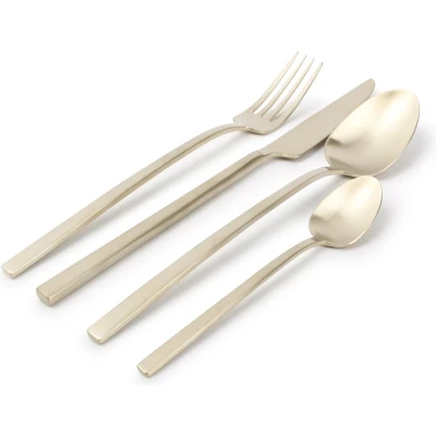 Afbeelding van Salt &amp; Pepper Bestekset Terno 16 delig mat goud