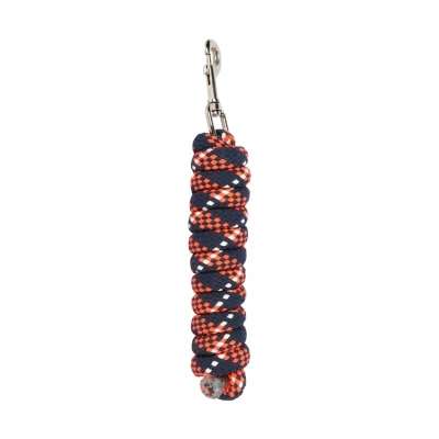 Afbeelding van Harry&#039;s Horse Halstertouw mounty, zilverkleurige muskaton, 2M One Size Navy Oranje Wit
