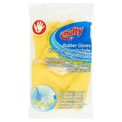 Afbeelding van Multy Huishoud Handschoen Latex Large 2 stuks