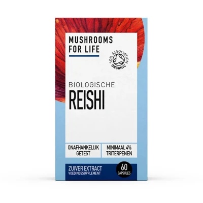 Afbeelding van Mushrooms4Life Biologische paddenstoel Reishi Capsules (60 stuks)