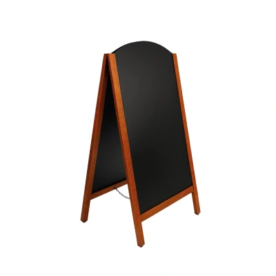 Afbeelding van BRASQ Krijtstoepbord Elegance Mahonie 70x130 CM Krijtbord Reclamebord Stoepbord Dubbelzijdig voor Binnen en Buiten Horeca